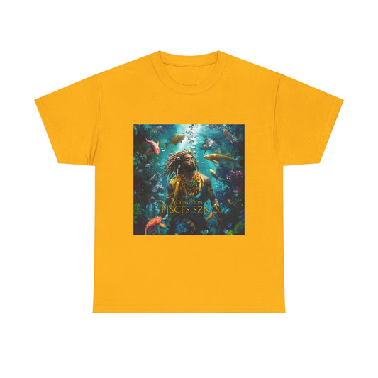 Aquatic Dreams Pisces SZN 2 Unisex Heavy Cotton Tee, Underwater Art Shirt, Ocean Lover Gift, Casual Wear, Beach Day Outfit, Summer Vibes