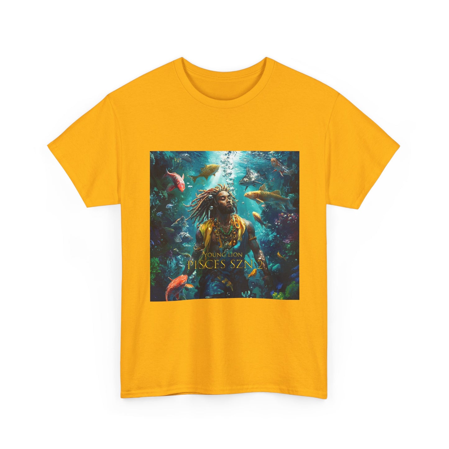 Aquatic Dreams Pisces SZN 2 Unisex Heavy Cotton Tee, Underwater Art Shirt, Ocean Lover Gift, Casual Wear, Beach Day Outfit, Summer Vibes